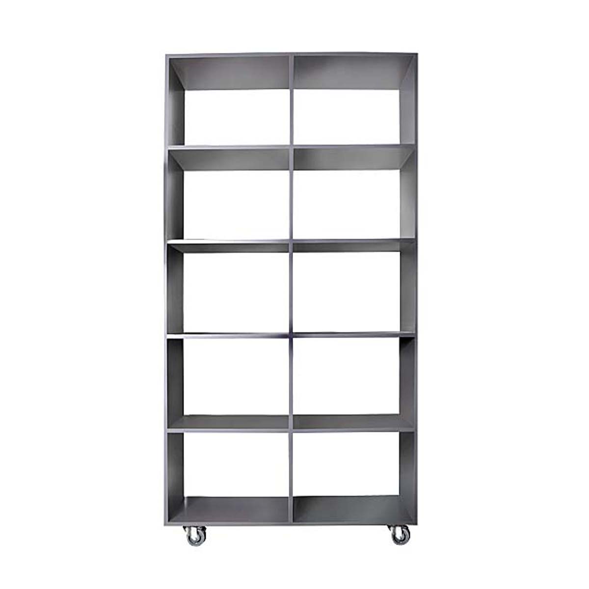 Wide sprayed shelf unit with 10 sections on castors LIM.co.za