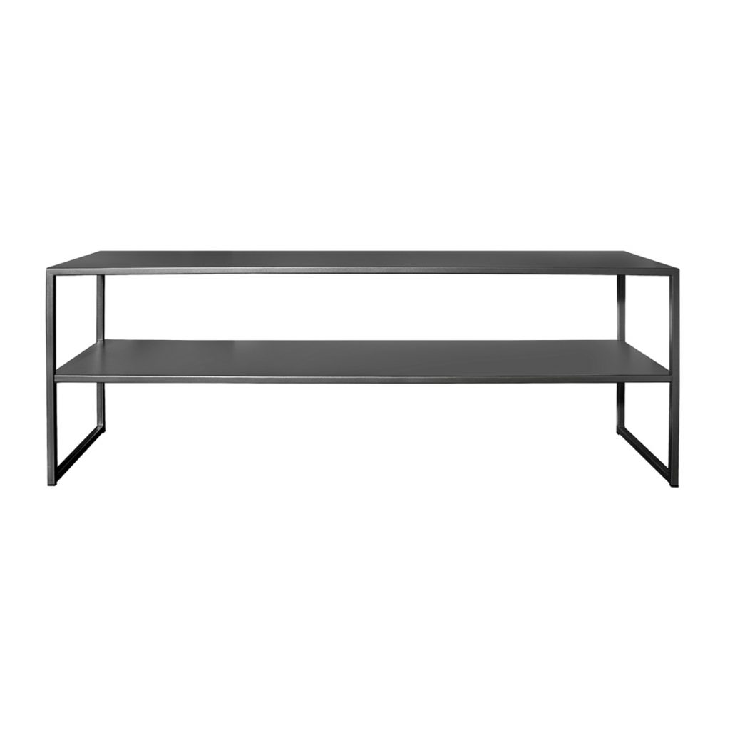 Steel TV unit on loop legs with shelf - LIM.co.za